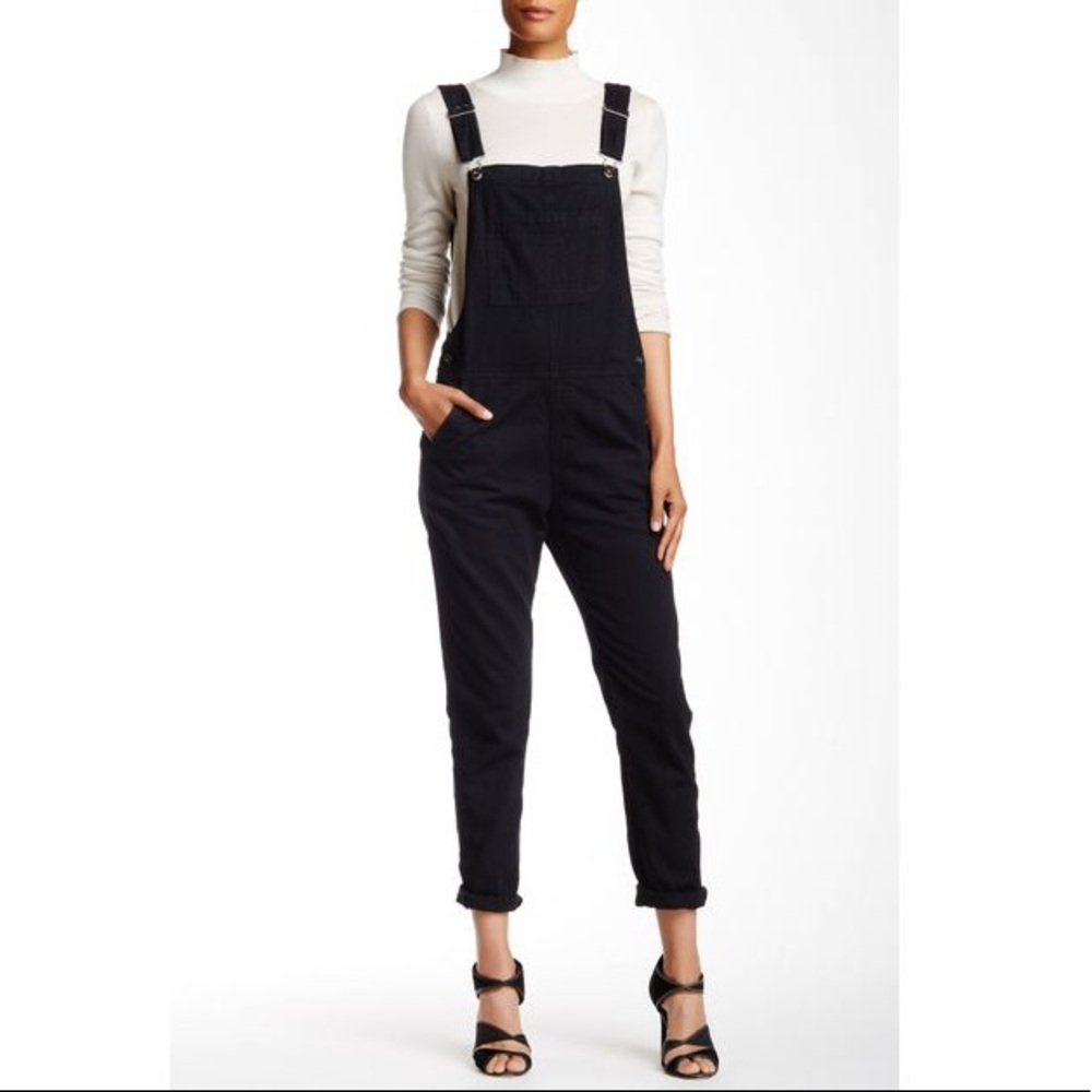 AG Adriano Goldschmied black jean overalls